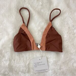 NWT Acacia Swimwear XS Coconut/Topless Pupukea bikini top